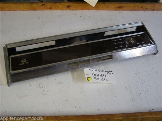 MAYTAG DISHWASHER 901981 Control Panel stainless steel tiny pitting 901980 timer MAYTAG DISHWASHER 901981 Control Panel stainless steel tiny pitting 901980 timer